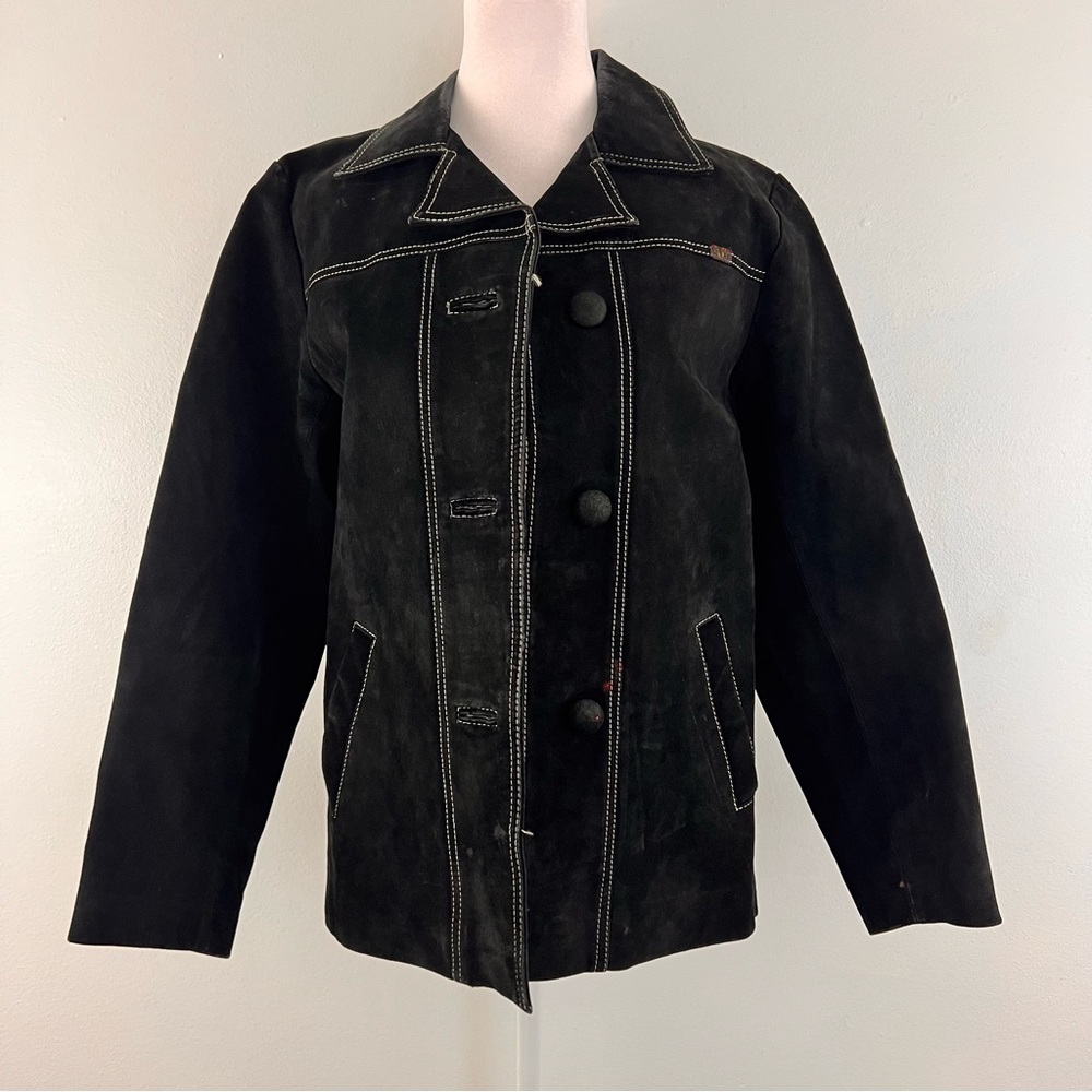 Vintage y2k Roxy leather suede jacket